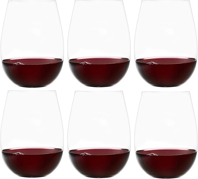 Upgraded Design of Our 2017 New York Times Best Stemless Wine Glass (Sweethome) – Made in Europe – Reinforced Base for Added Stability & Premium Feel, Dishwasher-Safe, Lead-Free, 17 oz. (6)