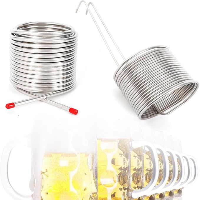Stainless Steel Metal Coil Tube Immersion Wort Chiller Beer Wine Cooler Home US