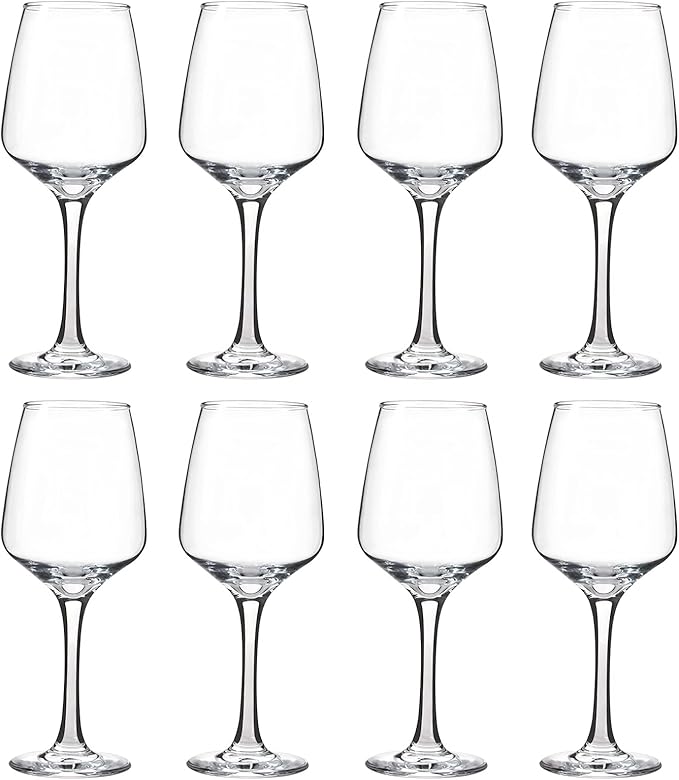 YANGNAY Wine Glasses Set of 8, 12 Oz Classic Red or White Wine Glass with Stem, Perfect for Home, Restaurant Use, Dishwasher Safe