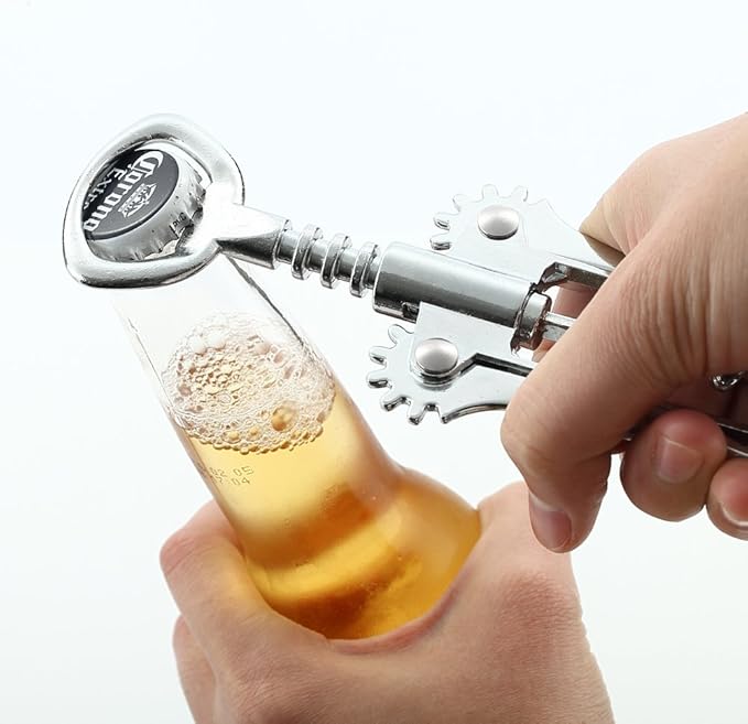 Wing Corkscrew Wine Opener by HQY - Premium All-in-one Wine Corkscrew and Bottle Opener - Risk Free