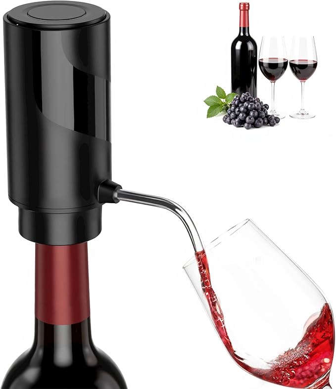 Wine Aerator Pourer with USB Rechargeable, Electric Wine Bottle Dispenser,Automatic Wine pourer Machine,One Touch Multi-Smart Wine Decanter for Wine Lovers,Wine Gifts