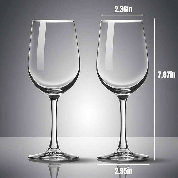 PARACITY Wine Glasses, christmas gift, Clear Glass, Long Stem Wine Glass for Red and White Wine - 10 OZ (Set of 2), Mother's Day Gift