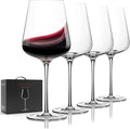 Wine Glasses Set of 4, Crystal Hand Blown Red/White Wine Glass with Stem-17 oz, Dishwasher Safe, Unique Gift for Wedding, Birthday, Anniversaries, Father's Day
