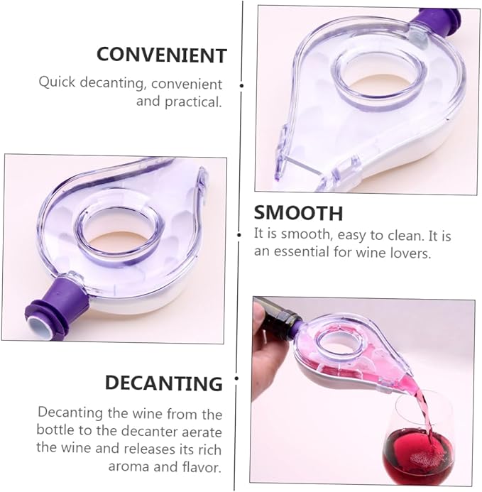 Cabilock 1Pc Creative Wine Decanter and Aerator Handheld Fast Decanting Tool for Improved Flavor for Home Bars and Wine Tasting Parties Elegant Wine Accessory for Any Occasion