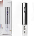Electric Wine Opener, Battery Operated Wine Bottle Openers One-click Button Reusable Automatic Wine Corkscrew Remover for Wine Lovers Gift Home Kitchen Party Bar Wedding,Gray