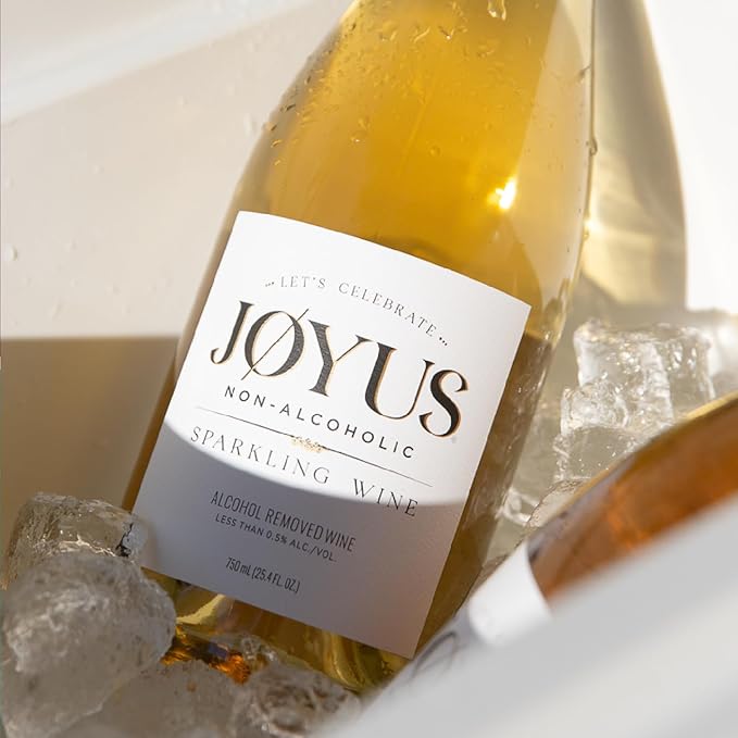 Joyus Non-Alcoholic Sparkling Wine, Award Winning Best In Class Dealcoholized Wine, Complex & Dry, Low Sugar & Low Calorie, 750 ml (1 Bottle)
