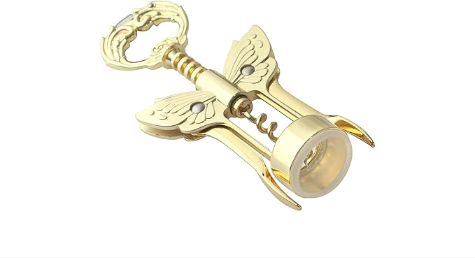 ELEGANTZ Luxury Multifunctional Wine Bottle Opener with Foil Cutter, Beer Opener, Butterfly Design - Heavy Duty Zinc Alloy, Chrome Plating - Gift for Wine Lovers
