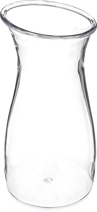 Carlisle FoodService Products 7090107 Cascata Carafe Juice Jar Beverage Decanter Only, Plastic, 0.50 L, Clear