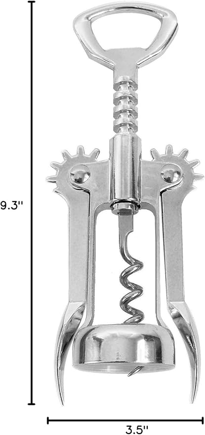 Wing Corkscrew Wine Opener by HQY - Premium All-in-one Wine Corkscrew and Bottle Opener - Risk Free