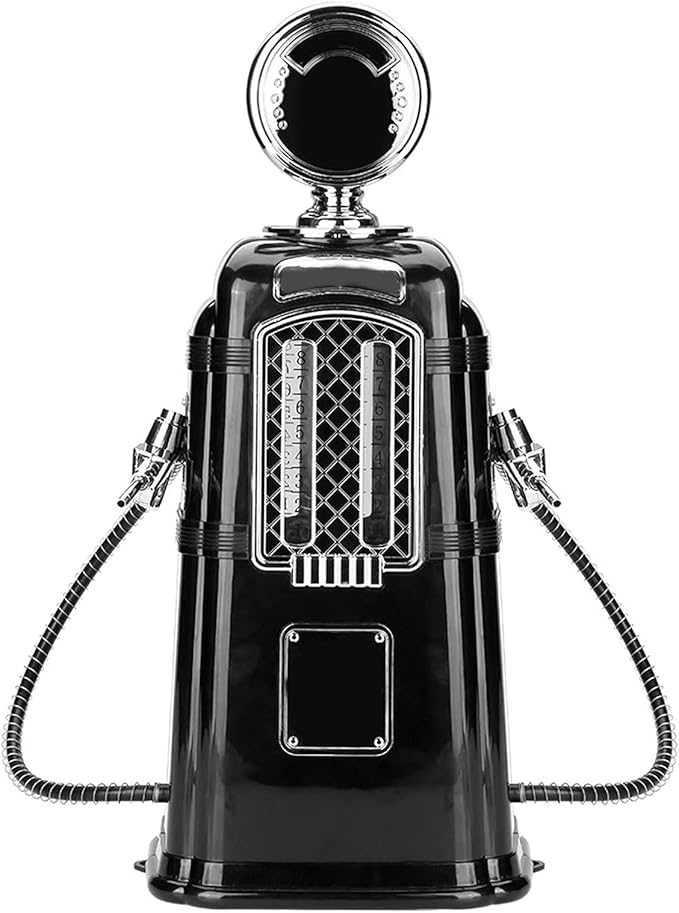 Pomya Beverage Pump Dispenser, 1000cc Double Guns Wine Beverage Pump Liquor Alcohol Beer Dispenser Beer Pump(Black) (Black)