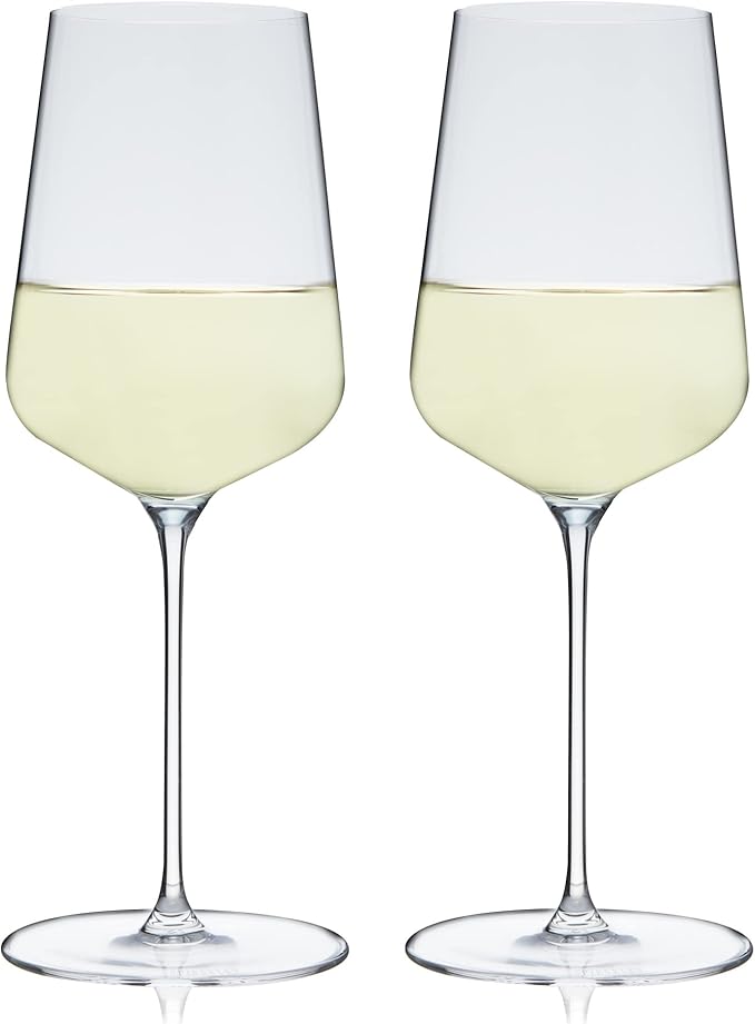 Spiegelau Definition Crystal White Wine Glasses, Sleek and Lightweight Design, Elegant Glassware for Wedding Gifts, Birthday Gifts, Home Bar, Hosting Essentials, 15.2 oz, Set of 2