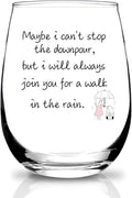 Friend Gifts for Women,Maybe I Can't Stop the Downpour,Get Well Self Care Inspirational Gifts for Friends,Sister,15 Oz Wine Glass