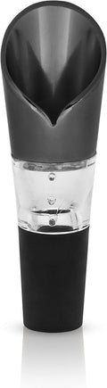 Viski Gunmetal Aerating Pour Spout - Wine Aerator Pourer Spout - Drip Free Pour Red Wine Aerators - Stainless Steel Set of 1