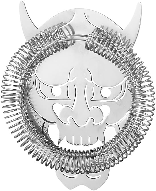 Cocktail Strainer Bar Strainer with Demon face Design Stainless Steel