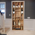 3D Door Stickers Murals Peel and Stick - Wine Cabinet - Wallpaper Self-Adhesive Decals Removable PVC Waterproof Poster for Bedroom Living Room Wall Decoration 30.3 x 78.7 inch