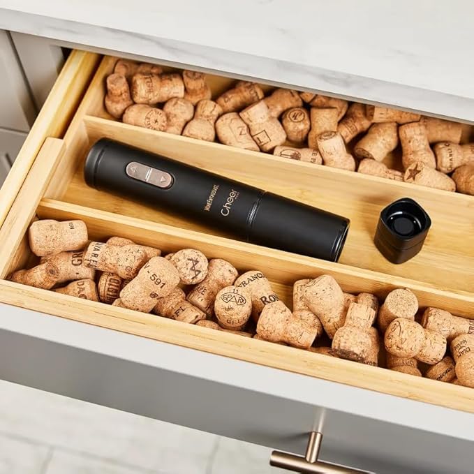 Wine Enthusiast x Cheer Moda Electric Sparkling Wine Opener – Automatic Champagne Bottle Opener with Cork Release & Stopper – Stainless Steel Electric Wine Tool – Battery Powered – U.S. Exclusive