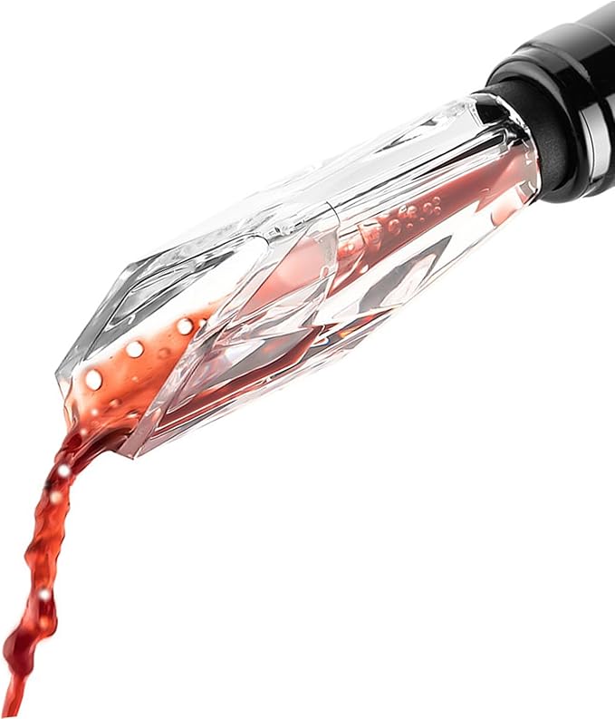 D&Slifei Wine Aerator Pourer and Decanter Spout Quickly Enhance Flavors with a Smoother Finish, Drip-Free, Easy to Use and Clean