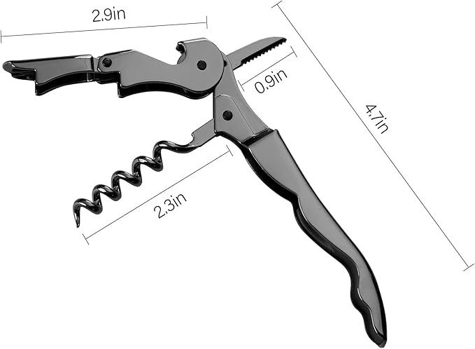 Waiters Corkscrew Professional Wine openers，stainless steel Wine Key,Classic All-in-one Corkscrew, Bottle Opener and Foil Cutter