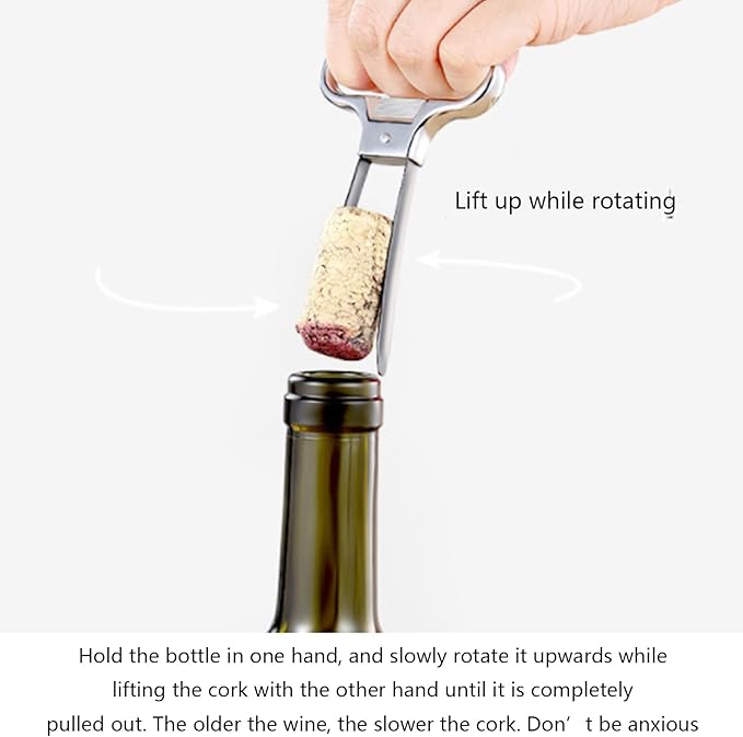 Two Prong Wine Bottle Opener Corkscrew Remover Wine Bottle Opener Wine Bottle Opener, Black