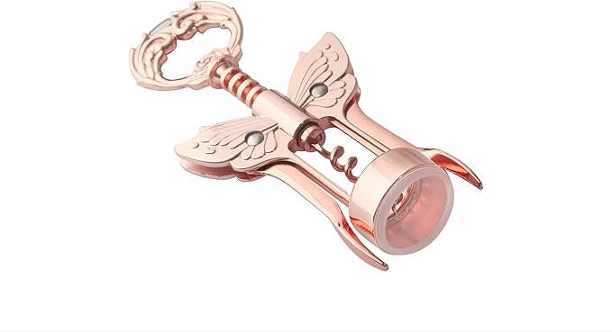 ELEGANTZ Luxury Multifunctional Wine Bottle Opener with Foil Cutter, Beer Opener, Butterfly Design - Heavy Duty Zinc Alloy, Chrome Plating - Gift for Wine Lovers