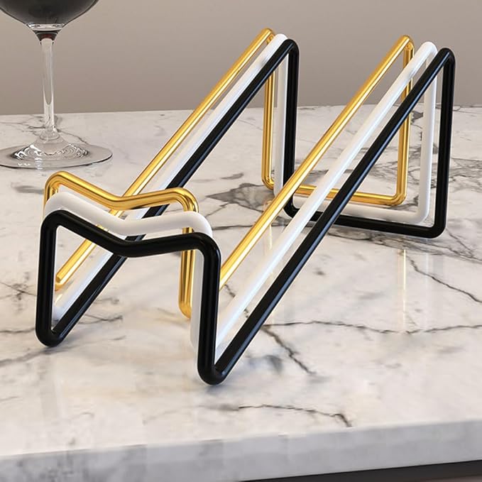 10 Pcs Metal Wine Rack Freestanding -Tabletop/ Countertop Wine Rack Holder - Wine Bottle Storage Rack, Party Wine Holder Stand, Unique Wine Gifts and Accessories for Wine Lovers (White)