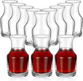 Remagr 12 Pack Single Serving Wine Carafe Glass Small Mini Carafe Individual Wine Refill Decanter for Dinner Parties Tastings Bars Restaurants (6.5 oz)