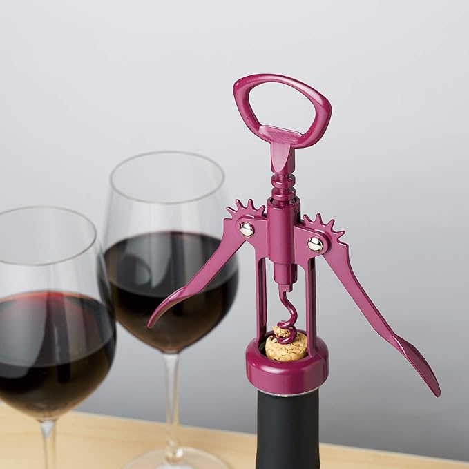 True Soar Merlot Winged Corkscrew, Self Centering Worm, Bottle Opener
