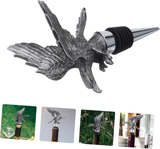 Healifty 1pc Eagle Head Shape Wine Stopper Creative Eagle Bottle Stopper for Wine Reusable Strong Sealing Easy to Clean