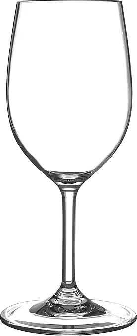 Carlisle FoodService Products Alibi Wine Glass for Restaurants, Catering, Kitchens, Plastic, 8 Ounces, Clear