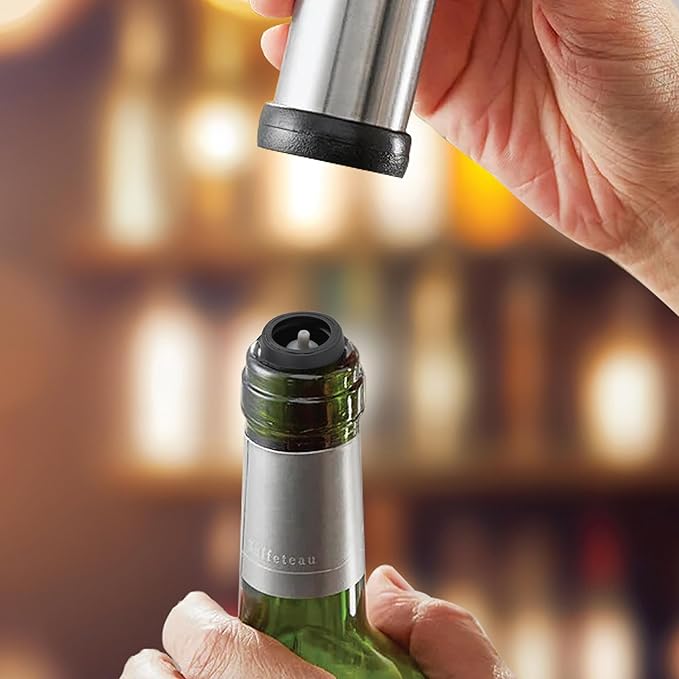 HIC Kitchen Bar Wine Preserver Stoppers, 2-Piece Reusable Bottle Stopper Set, For Vacuum Pumps Sold Separately, Maintains Flavor And Freshness