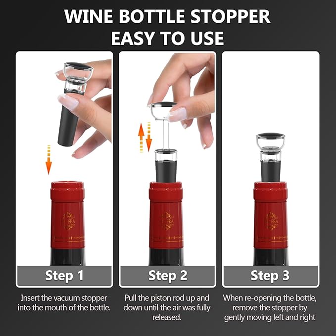Fathers Day Gift Electric Wine Aerator & Dispenser – 1-Touch Instant Aeration, Precision Pouring & Temp Display – USB Rechargeable Gift Edition for Parties, Holidays & Wine Lovers (Red)