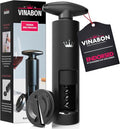 VINABON Self-Pulling Wine Opener - Updated 2026 Professional-Quality Twister Wine Corkscrews with Wine Foil Cutter - Manual Easy-Turn Wine Bottle Opener Corkscrew. Includes WineGuide Ebook