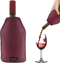 Pallesen Portable Wine Cooler Sleeve Reusable Wine Bottle Chiller Flexible Wine Ice Bag Keep Wine Cool and Refreshing for 750ml Standard Size Bottles Red Wine, White Wine & Champagne (Burgundy)