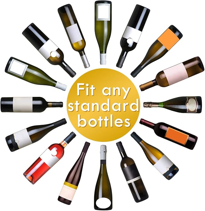 Whaline 8 Pack Silicone Wine Bottle Stoppers and Gift Box, Funny Silicone Reusable Caps Bottle Sealers with a Funny Saying for Wine Beer Bottles