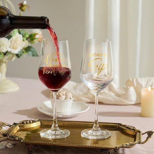 AW BRIDAL House Warming Gifts New Home Wine Glasses Set of 2, New Apartment Gift Basket for Couple, Cool Housewarming Party Decorations Ideas, 2026 Closing Gifts for Home Buyers and Homeowner