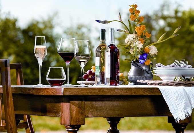 Luigi Bormioli Supremo Bordeaux Wine Glasses, Set of 2-18.5 Oz. Aroma Enhancing Red Wine Glassware - Crystal Glass with Titanium Reinforced Stems, Made in Italy, Dishwasher Safe
