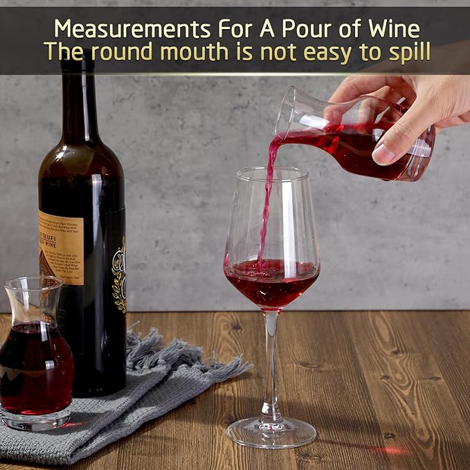 Remagr 18 Pack Single Serving Wine Carafe Glass Small Mini Carafe Individual Wine Refill Decanter for Dinner Parties Tastings Bars Restaurants (6.5 oz)