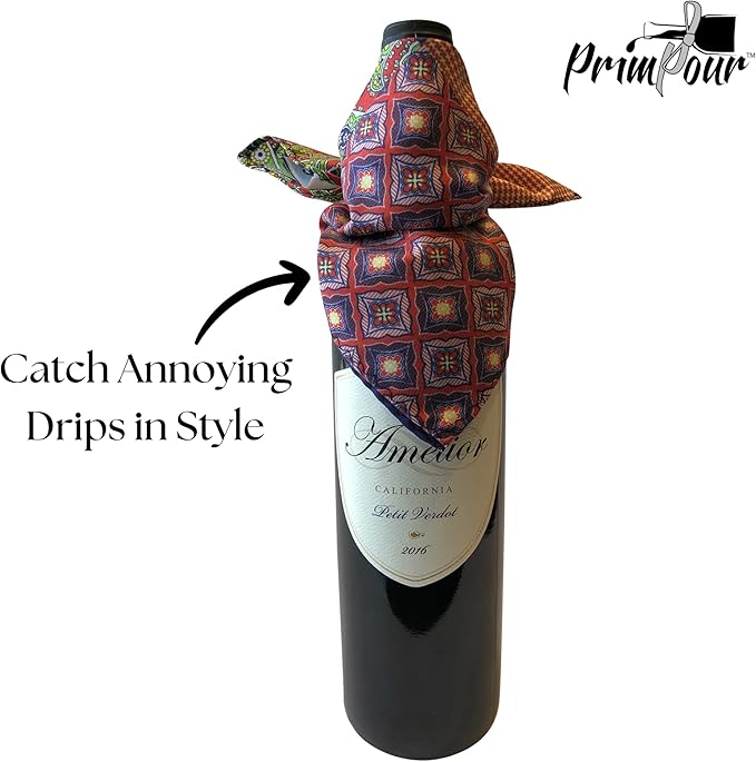 Wine Bottle Drip Ring – Premium Silk Wine Drip Collar for No-Mess Pouring – Elegant Wine Accessory