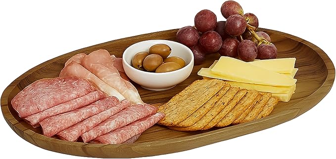 Woodard & Charles Large Acacia Oval Tray, 10" X 15"