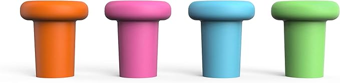 Bakerpan Silicone Wine Stoppers for Wine Bottles, Wine Bottle Stopper, Reusable Wine Corks - Set of 4