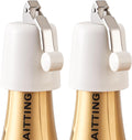Wine Stopper 2Pack–Airtight Seal Keeps Wine Fresh for Up to 10 Days, Reusable Leakproof Bottle Stoppers for Red/White/Rosé Standard Bottles, Ideal Wine Saver Gift Set for Home, Bar&Party, White