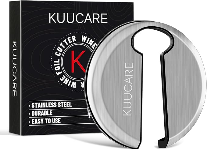 Wine Foil Cutter, Stainless Steel Foil Remover with Sharp Blades for Wine Bottles, Effortless Cutting for Neck Label & Top Seal Cutter, Wine Opener Accessory for Wine Lovers