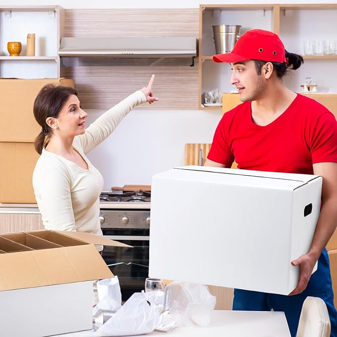 MotiMind 2 Sets Dish Moving Boxes with Divider Kits 15 x 12 x 10 Inches Dish Packing Box Kitchen Moving Boxes with 18 Foam Pouches for Dishes China Packing Supplies