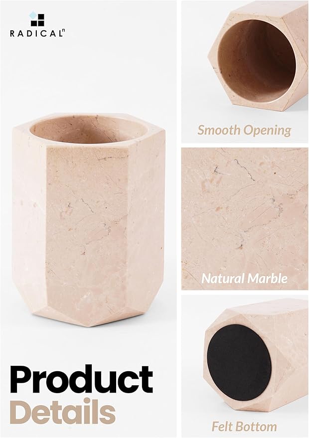 Radicaln Marble Wine Chiller Bucket 6.5 Inch Verona 750ml Wine Bottle Cooler & Champagne Chiller, Ice-Free Wine Cooler for Bar Cart, Kitchen Decor, Gift for Wine Lovers, Wedding & Housewarming Gift