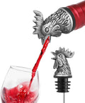 Animal Wine Pourer Spout, Drip Free Bottle Pourer & Stopper for Wine and Liquor Bottles, Funny Gift for Men, Dad, Hostess and Housewarming, Bar Cart Accessory for Holiday Party Decor, Multiple Animal
