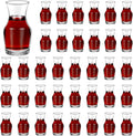 Remagr 36 Pack Single Serving Wine Carafe Glass Small Mini Carafe Individual Wine Refill Decanter for Dinner Parties Tastings Bars Restaurants (6.5 oz)