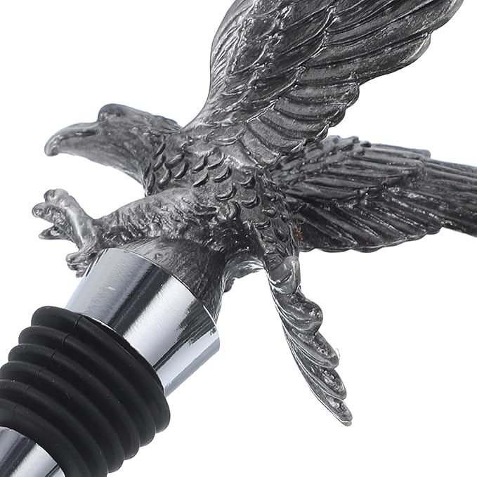 OSALADI Zinc Alloy Eagle Wine Bottle Stopper Reusable Decorative Plug for Wine Preservation Easy to Use High Sealing Performance