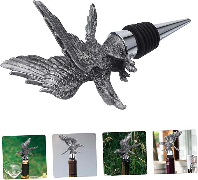 Eagle Wine Bottle Stopper Reusable Metal Wine Sealer Decorative Eagle Head for Home Bar