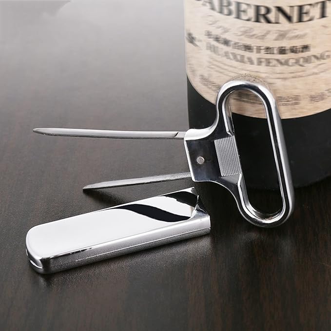 Two Prong Wine Bottle Opener Corkscrew Remover Wine Bottle Opener Wine Bottle Opener, Black