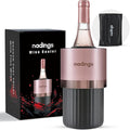 Iceless Wine Chiller - Keeps Cold 6+ Hours, Portable Vacuum Insulated Stainless Steel Champagne Cooler, Fits Most Wine Champagne & Liquor Bottles, Perfect Gift for Wine Lovers (Rose Gold)